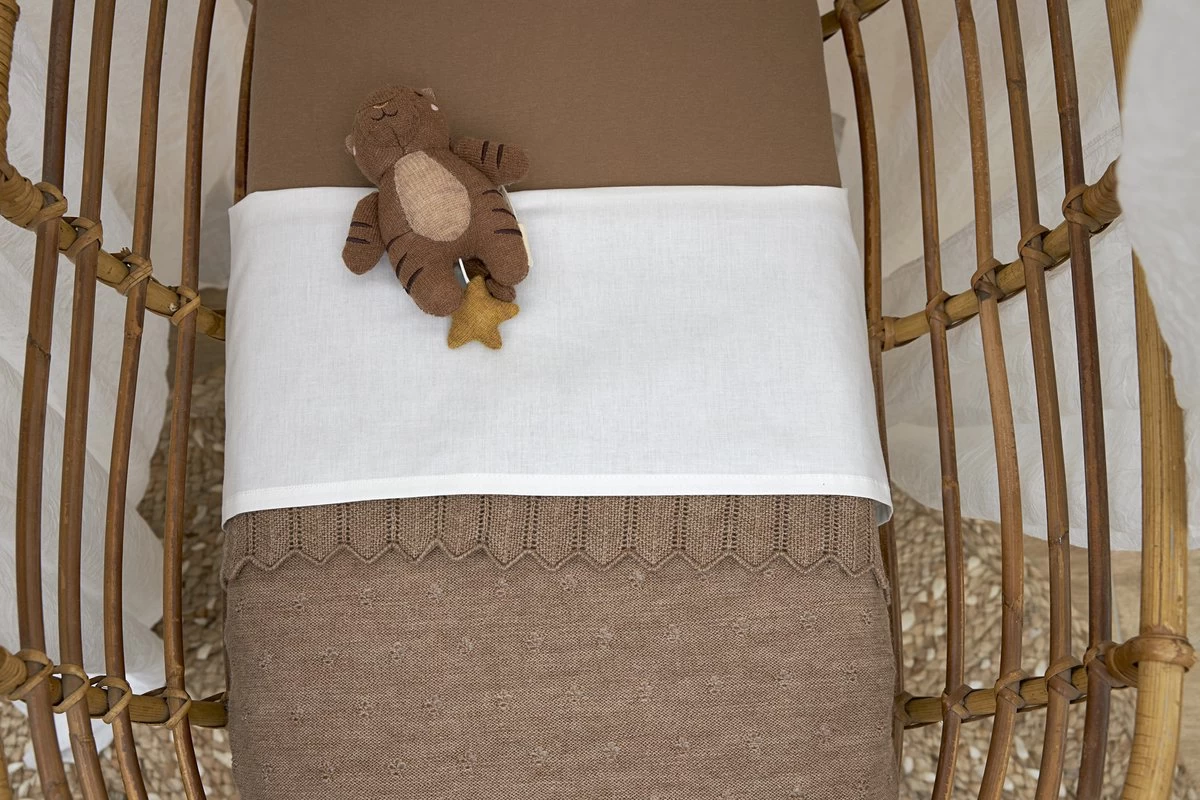 Meyco Uni Wieglaken - 2-pack - Offwhite - 75x100cm - Afbeelding 3