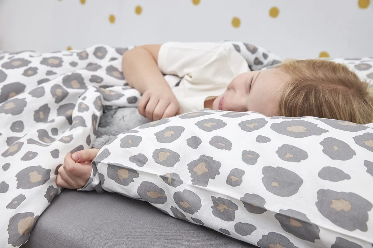 Meyco Panter Dekbedovertrek Ledikant - Neutral - 100x135cm - Afbeelding 3