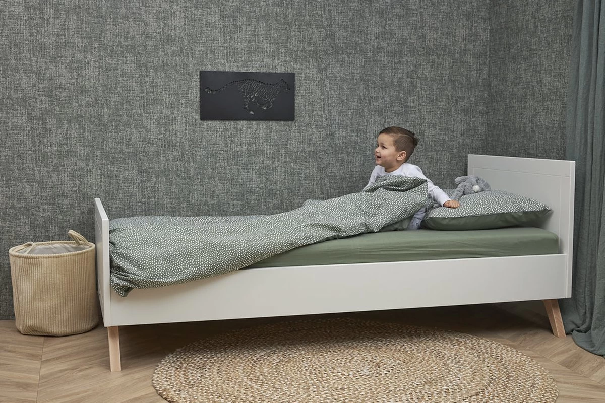 Meyco Cheetah/Uni Dekbedovertrek Peuter - Forest Green - 120x150cm - Afbeelding 2