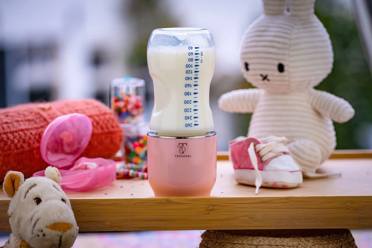 Trendosa Flessenwarmer Set - Draagbare Baby Flessenwarmer Voor Onderweg- Incl Speendoosje - Roze - Afbeelding 9