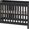 Cabino Oxford Ledikant/ Baby Bed - Zwart/ Eiken
