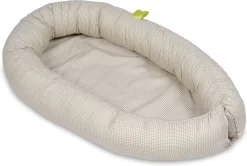 Babynest - Baby Nestje - 0-8 Maanden - 100% Katoen - 82x54cm - Beige Geruit