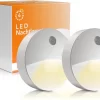 LED Nachtlampje 2 Stuks - Stopcontact - Kinderkamer - Nachtlampje Voor Kinderen, Baby & Volwassenen