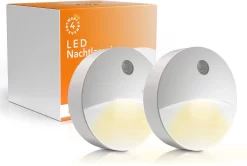LED Nachtlampje 2 Stuks - Stopcontact - Kinderkamer - Nachtlampje Voor Kinderen, Baby & Volwassenen