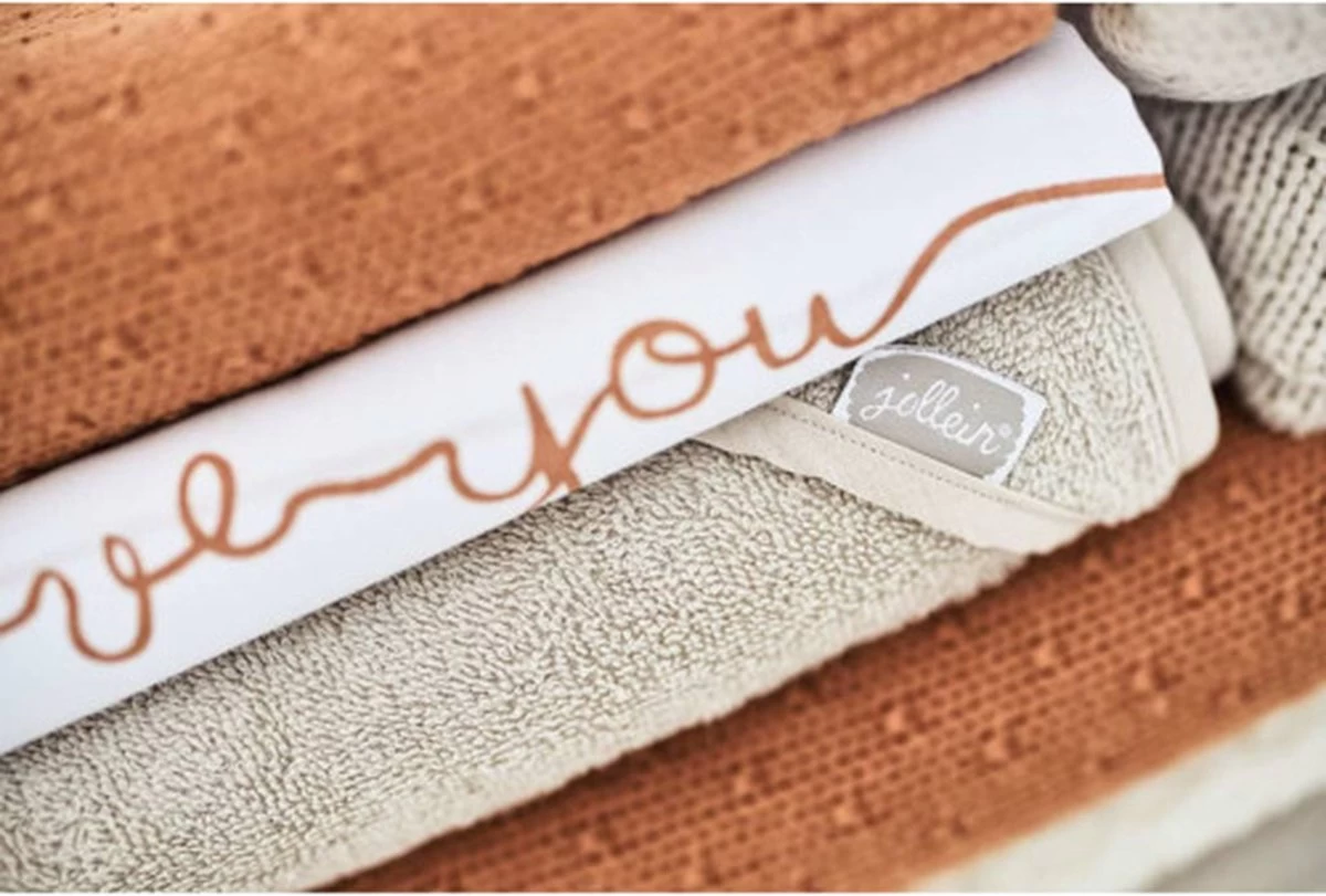 Jollein Baby Laken Ledikant 120x150cm Love You - Caramel - Afbeelding 18