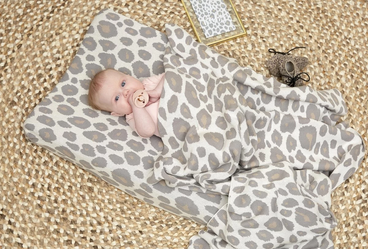 Meyco Panter Wiegdeken - 75x100 Cm - Neutral - Afbeelding 3