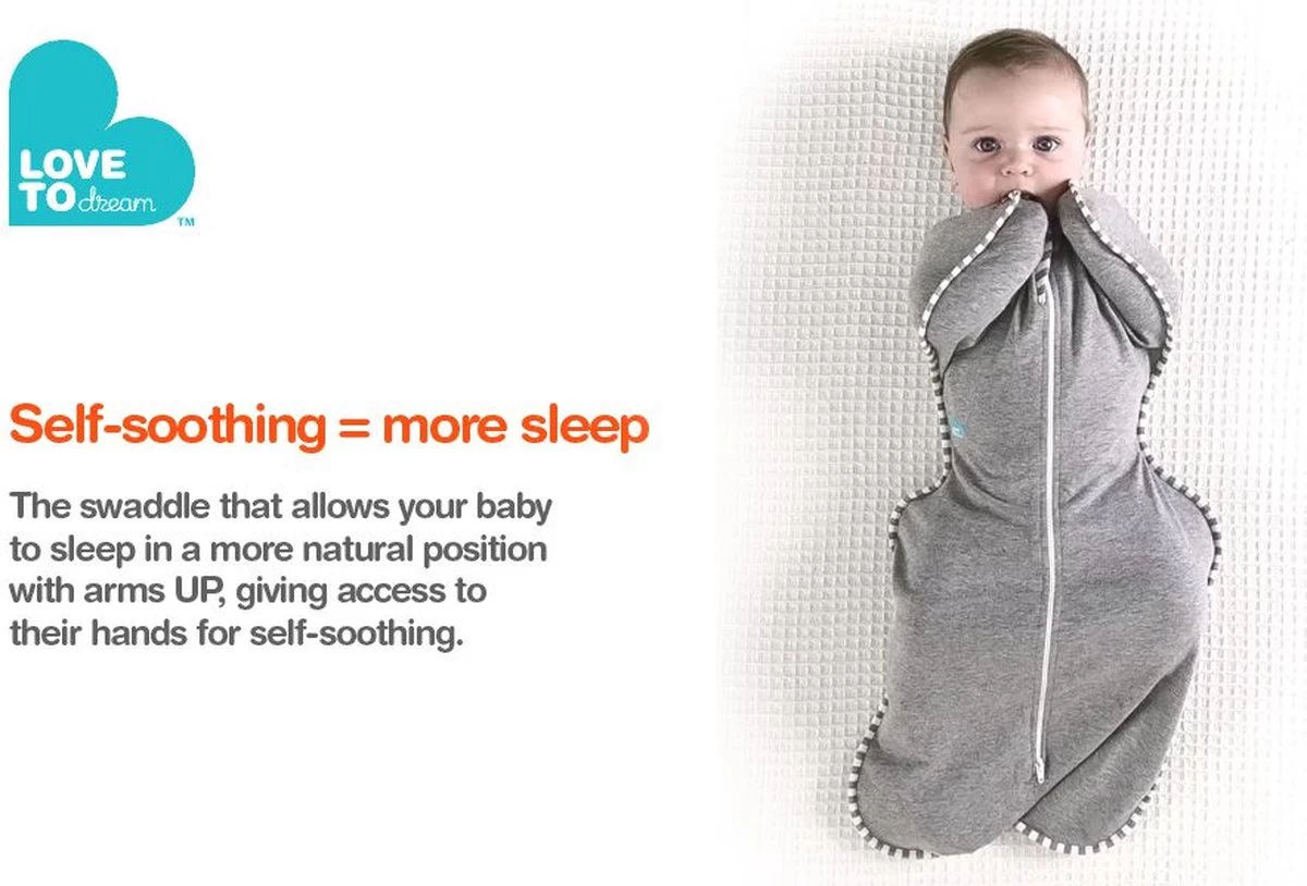 Love To Dream™ Babyslaapzak Swaddle Up™ - Inbakeren - Baby 0-3 Maanden - 3.5-6 Kg - All Season - Grijs - Afbeelding 6