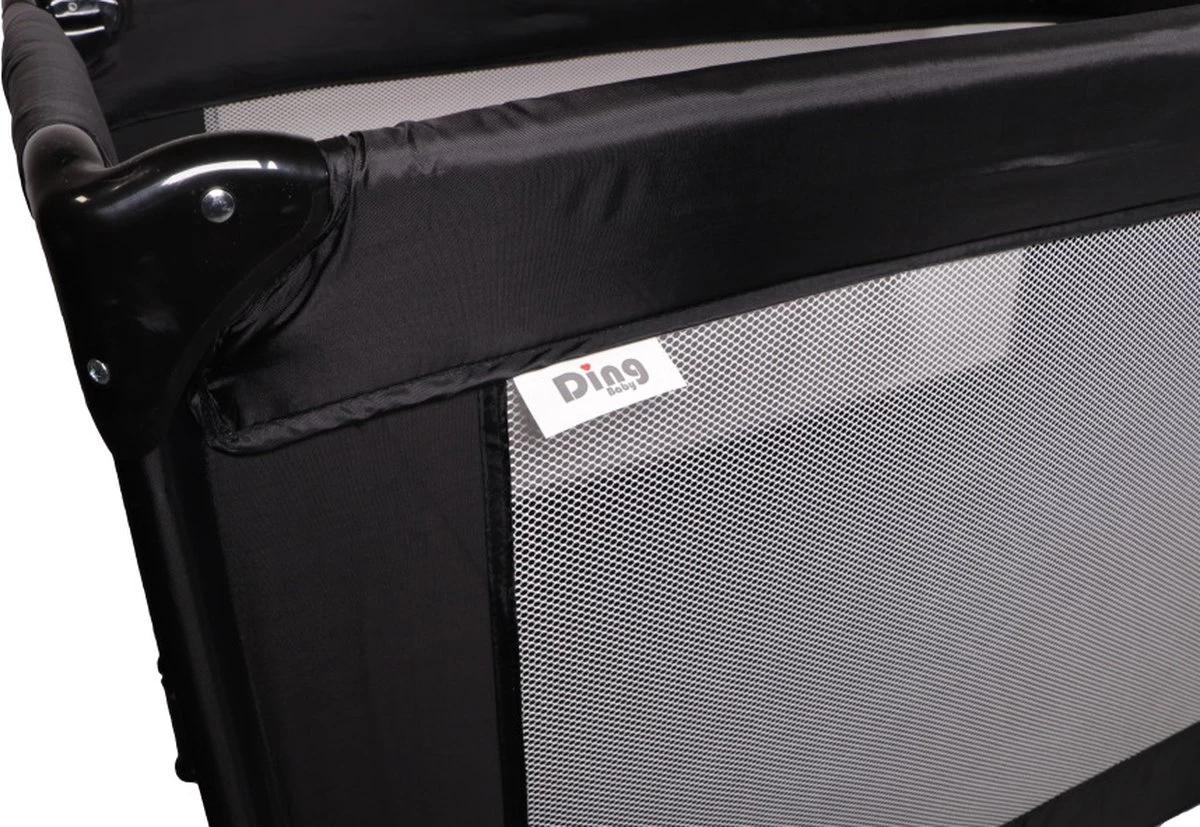 Ding Campingbedje - Zwart - 120x60 Cm - Reisbedje Inclusief Bodemmatrasje - Afbeelding 9