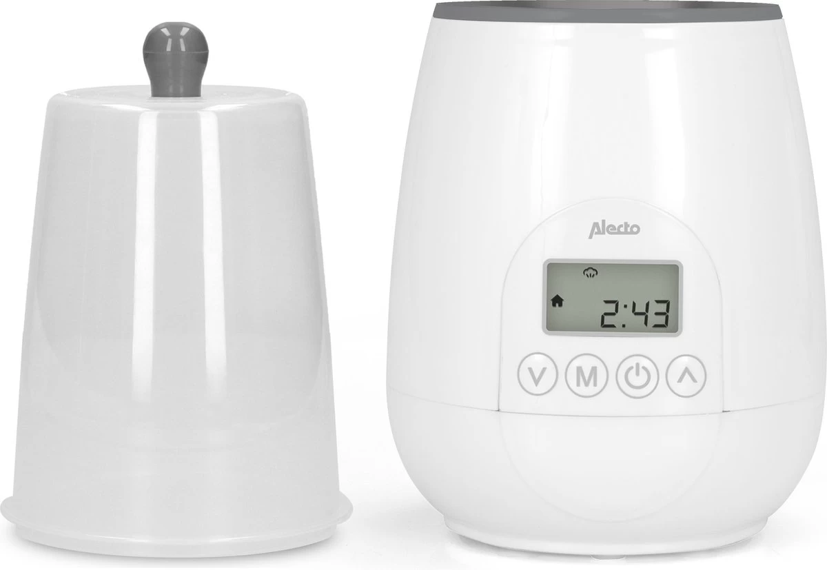 Alecto BW-700 - Snelle Digitale Flessenwarmer 500W Voor Opwarmen, Steriliseren En Ontdooien - Inclusief Stoomkap - Bediening Via Display - Wit - Afbeelding 4