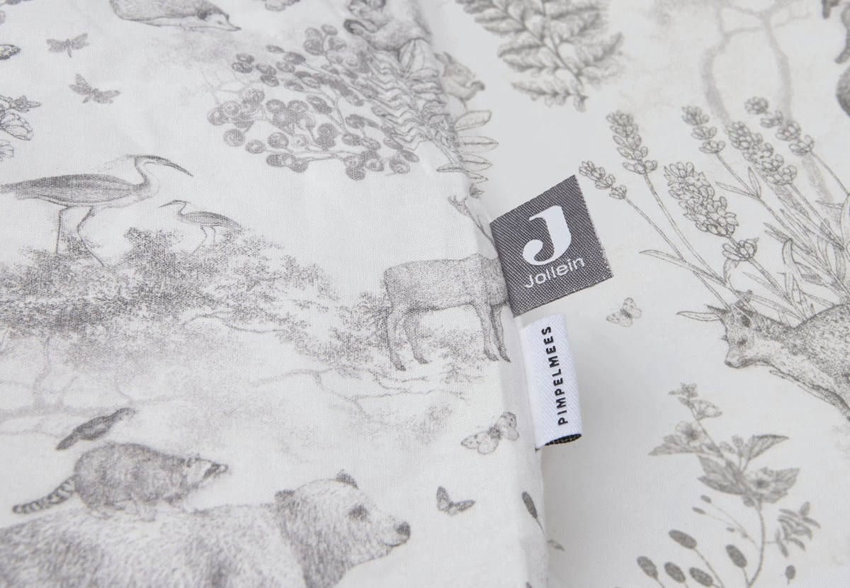 Jollein Baby Dekbedovertrek Met Sloop 100x135/140cm Pimpelmees - Forest Animals