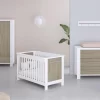 Cabino Babykamer Noel Babybed & Commode & Kledingkast Verstelbare Bodem Wit/Eiken