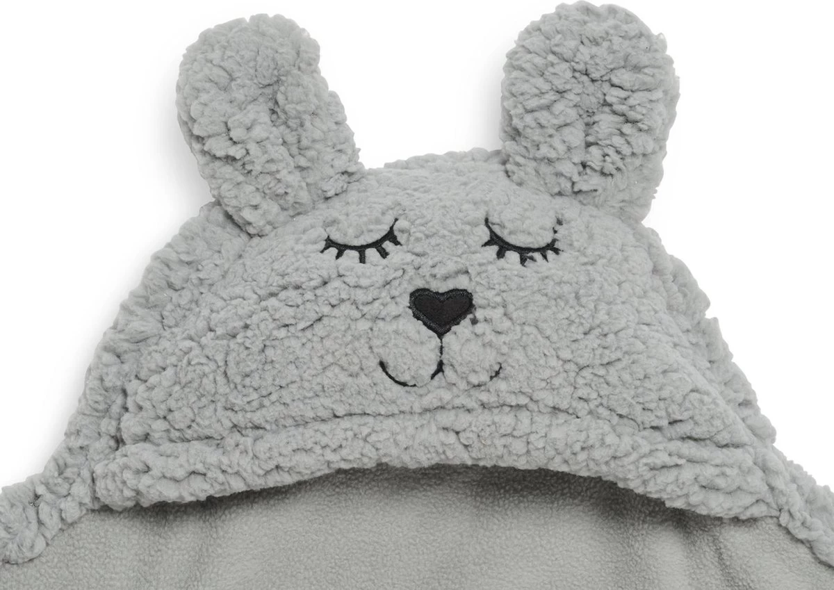 Jollein Wikkeldeken Bunny 100x105cm - Storm Grey - Afbeelding 5