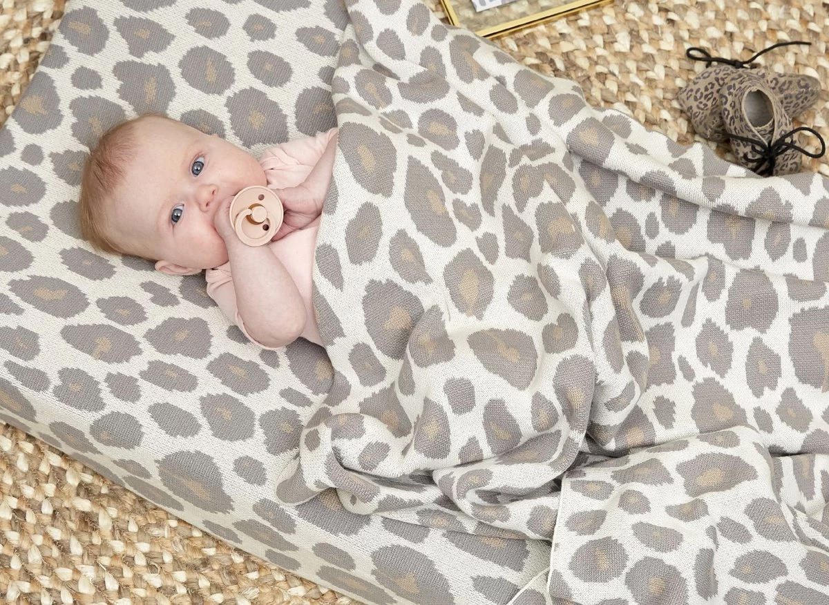 Meyco Panter Wiegdeken - 75x100 Cm - Neutral - Afbeelding 6