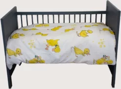 Decoware® Ledikant Dekbedovertrek Eendjes - Katoen Renforce - 100x135 Cm - 40x60 Cm