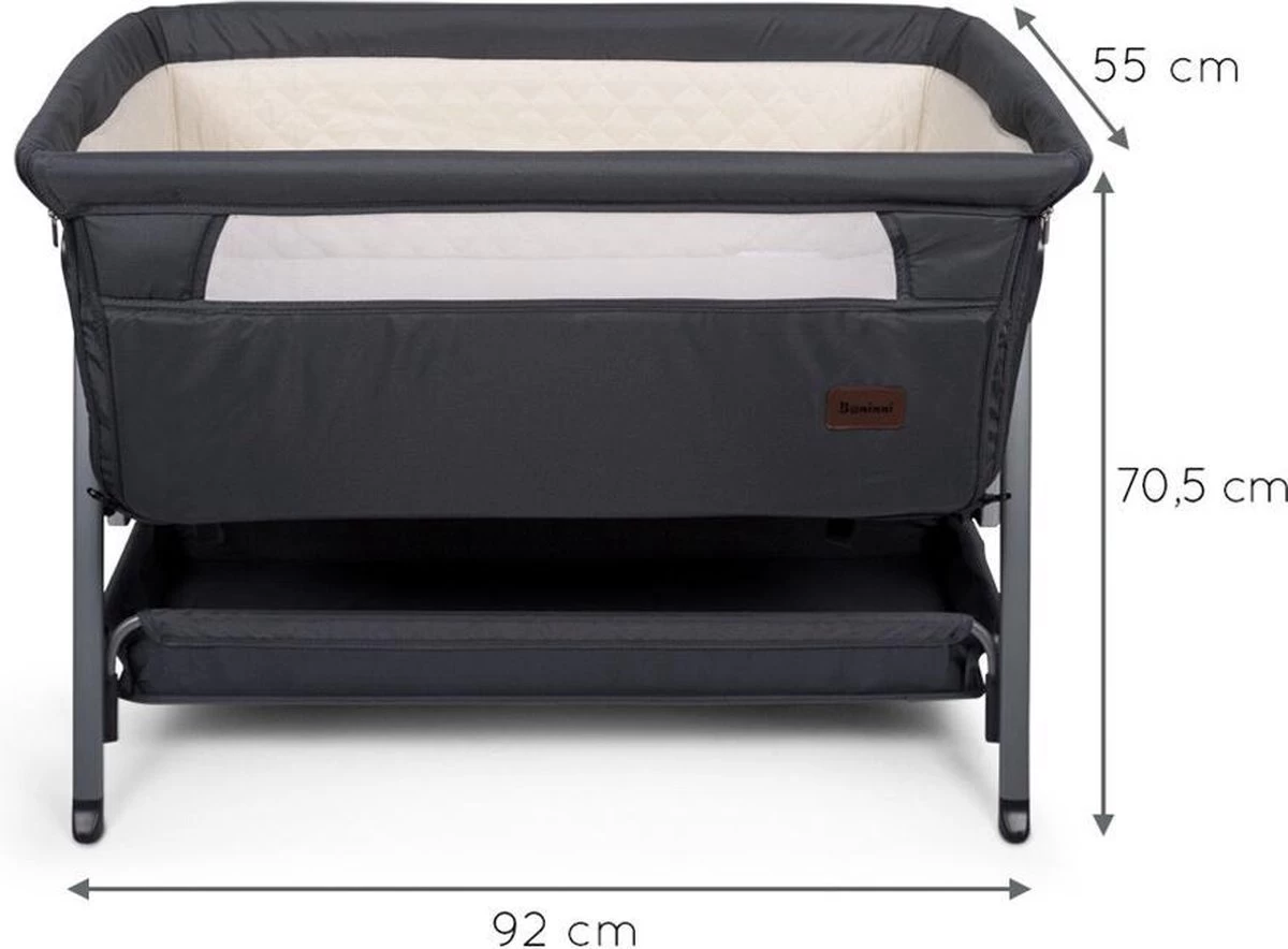 Baninni Co-Sleeper Elia Donker Grijs - Afbeelding 4