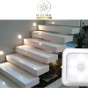 LED Verlichting Met Bewegingssensor - Warm Wit - Wit Licht - Nachtlamp Op Batterij - Draadloos Sensor - Kastverlichting - Trapverlichting - Nachtlampje - Zilver/Grijs