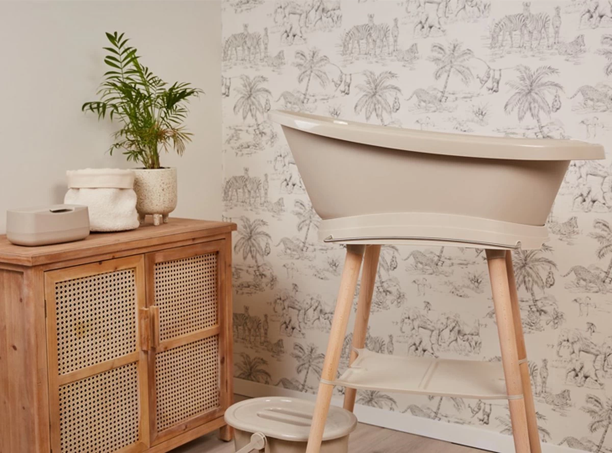 Bundel! Bad Sense Edition (Bad, Digitale Thermometer En Standaard) In De Kleur 'Taupe' Van Bébé-jou. - Afbeelding 3