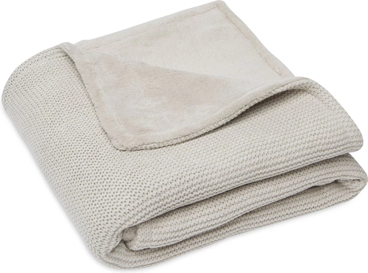 Jollein Baby Deken Wieg 75x100cm Basic Knit - Nougat/Fleece - Afbeelding 11