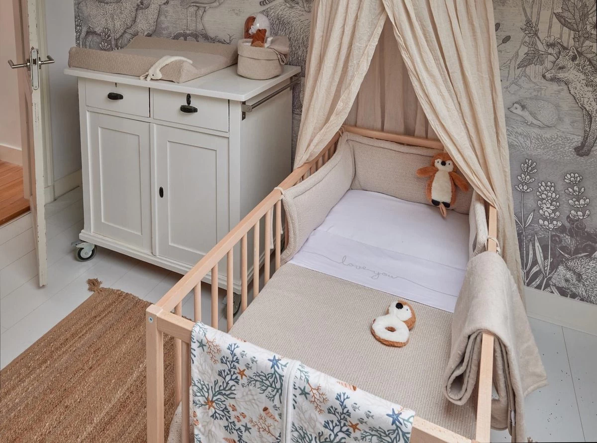 Jollein Baby Laken Ledikant 120x150cm Love You - Nougat - Afbeelding 12