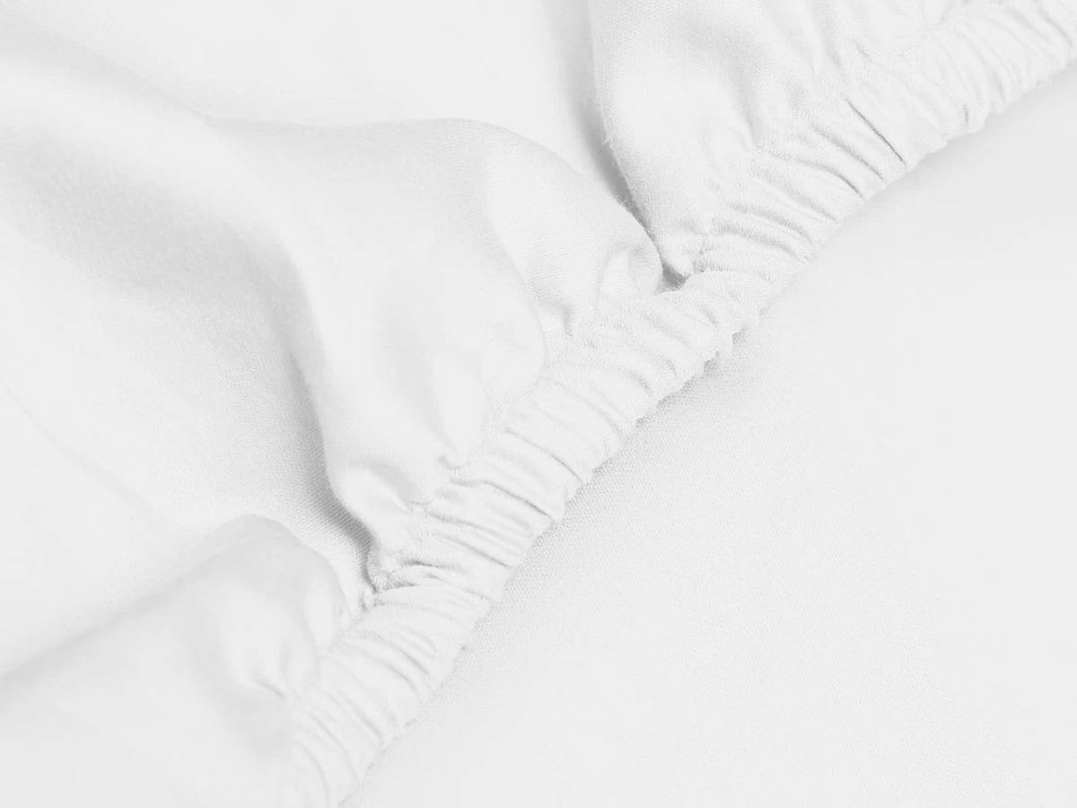 Yumeko Kinderhoeslaken Jersey Wit 70x145x15 - Bio, Eco & Fairtrade - Afbeelding 2