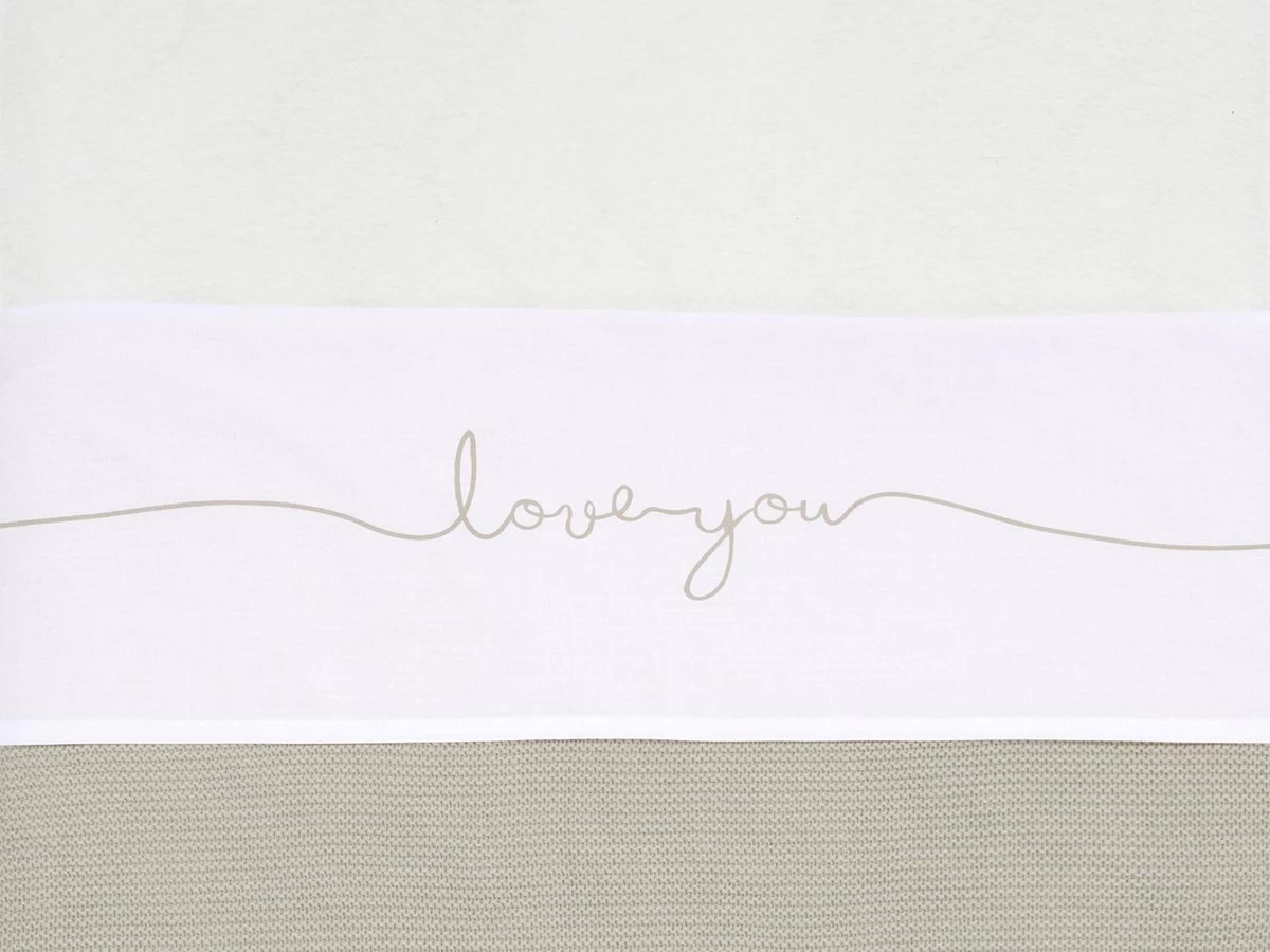 Jollein Baby Laken Ledikant 120x150cm Love You - Nougat - Afbeelding 16