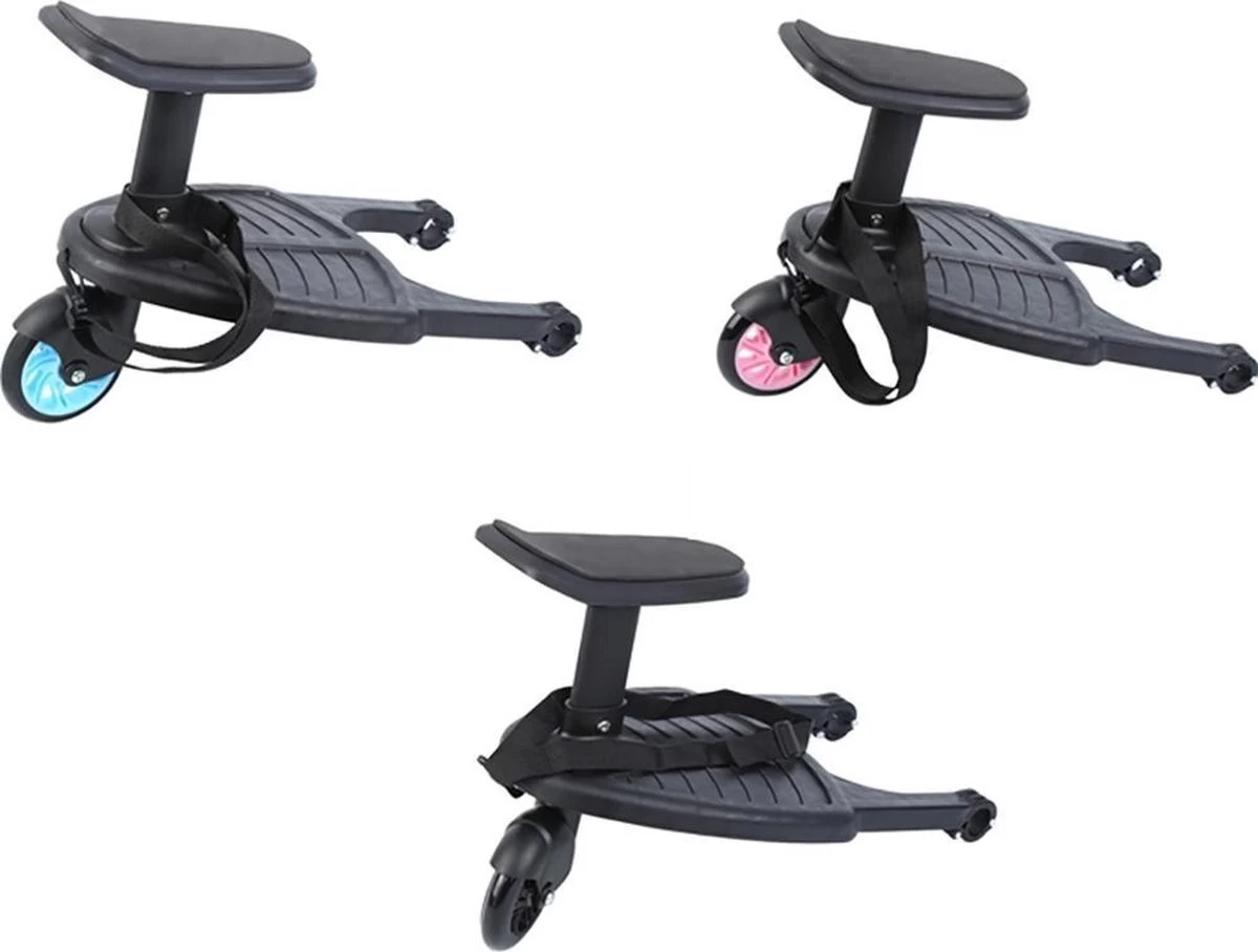 Meerijdplankje Met Zitje - Meerijdplankje Universeel – Buggy Board – Buggy Board Meerijdplankje – Buggy Universeel Meerijdplankje – Zwart Wiel - Afbeelding 4
