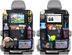 YONO Autostoel Organizer Met Tablet Houder - Auto Stoel Beschermer Achterkant - Bekerhouder En Accessoires Voor Kinderen - 2 Stuks