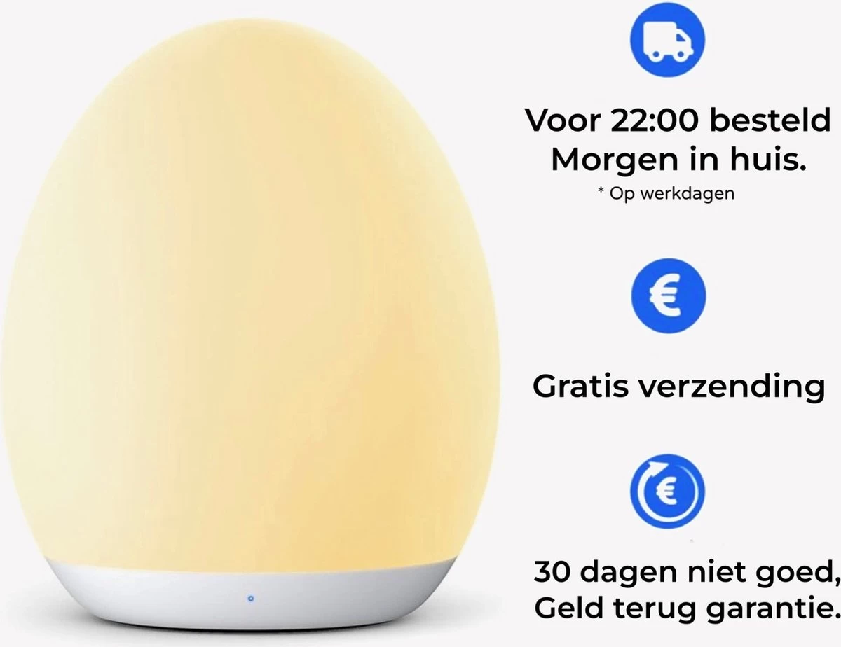 Merkloos Signity Oplaadbaar Nachtlampje Voor Kinderen - Warm Wit - Nachtlampje Baby - Dimbaar En Draadloos - Timer- En Geheugenfunctie - USB Oplaadbaar Nachtlampje Volwassenen - Afbeelding 9