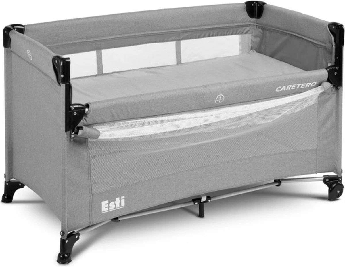 Caretero - Reisbedje Met Nachtkastje Esti Grijs - Afbeelding 3