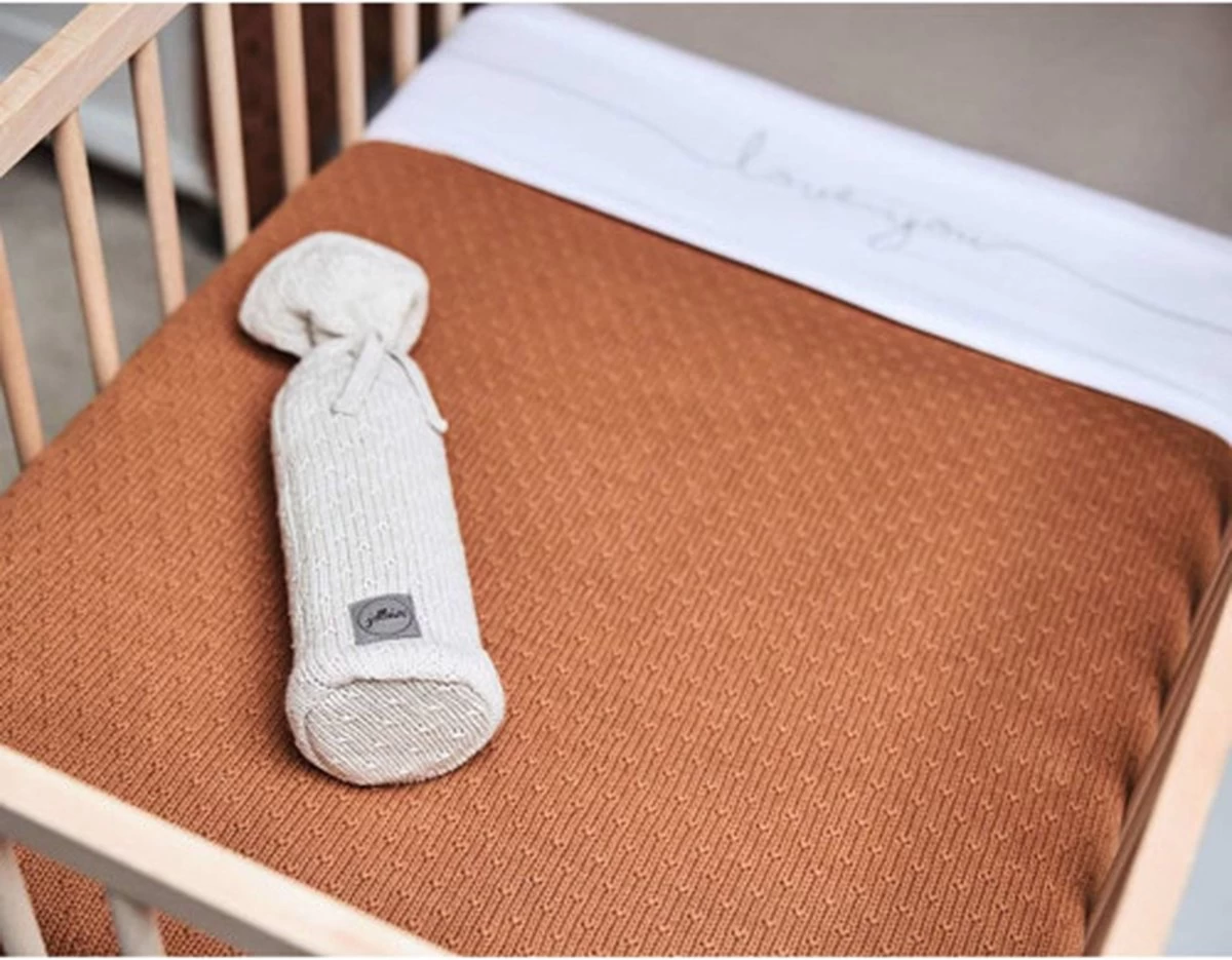 Jollein Baby Laken Ledikant 120x150cm Love You - Nougat - Afbeelding 9