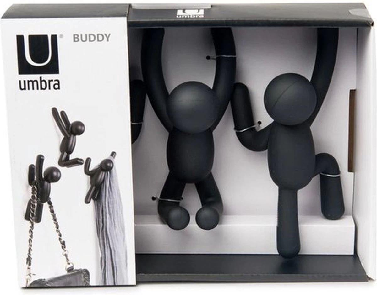Umbra Kapstok Wandhaak - Buddy Set Van 3 - Zwart - Afbeelding 5