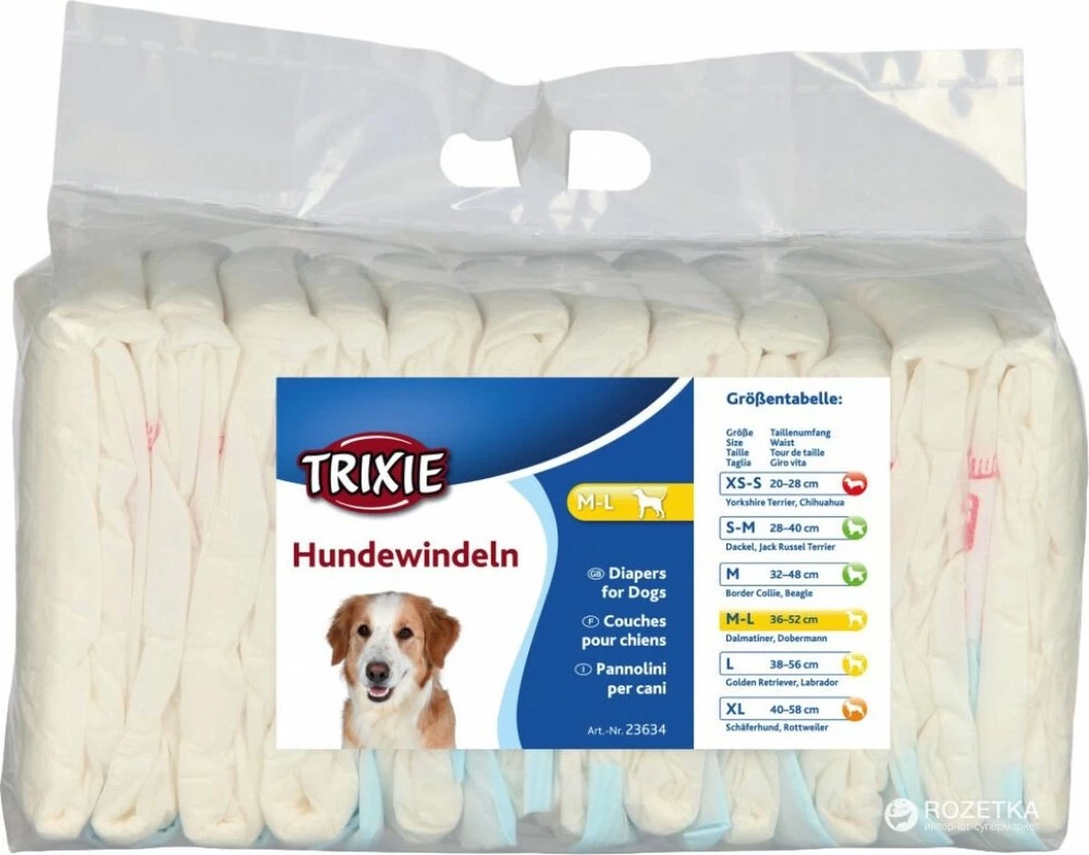 Trixie Diapers For Female Dogs - M/L - 12 Stuks