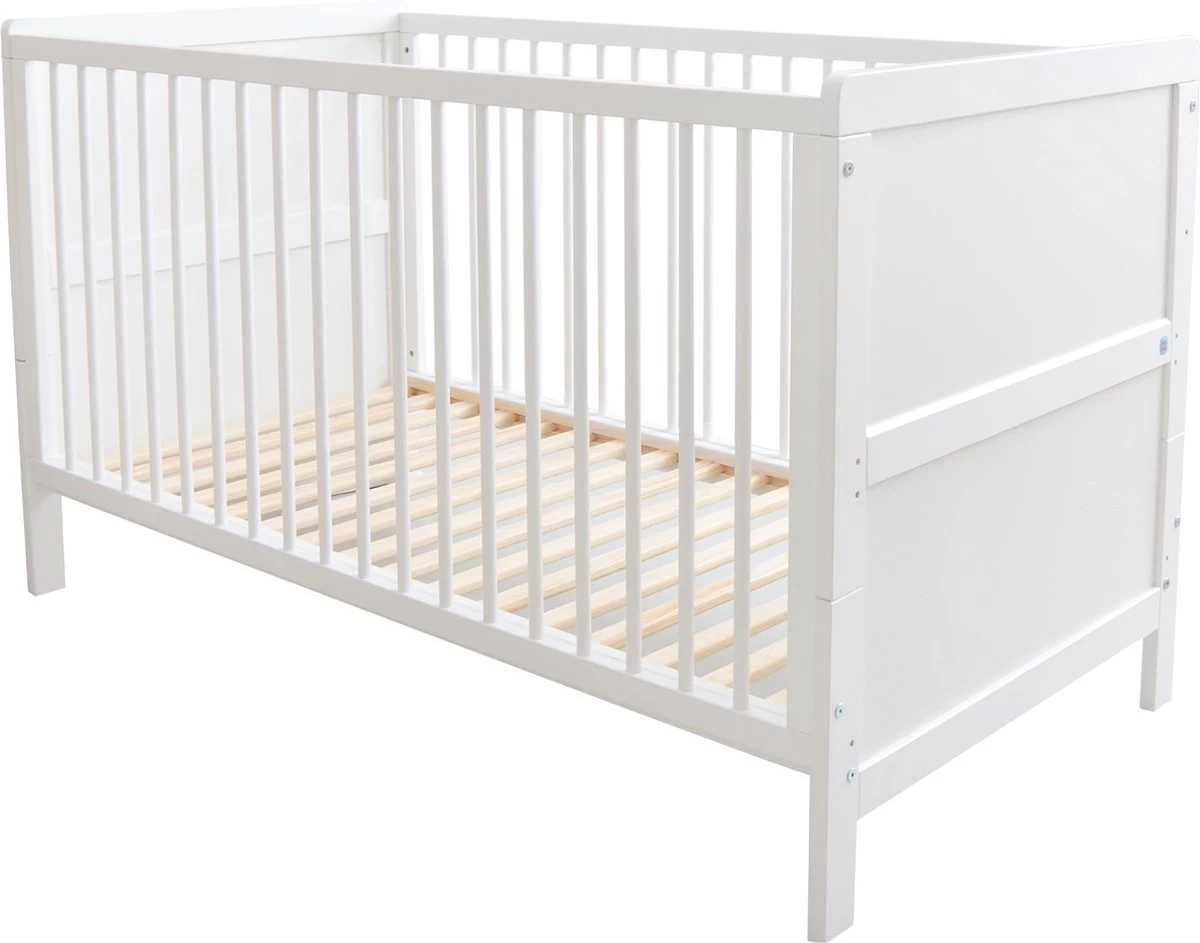 Petite Amélie ® Ledikant - Babybed Wit 70x140 Cm - Meegroeibed 0 - 6 Jaar - Groeit Met Je Kind Mee - Afbeelding 7