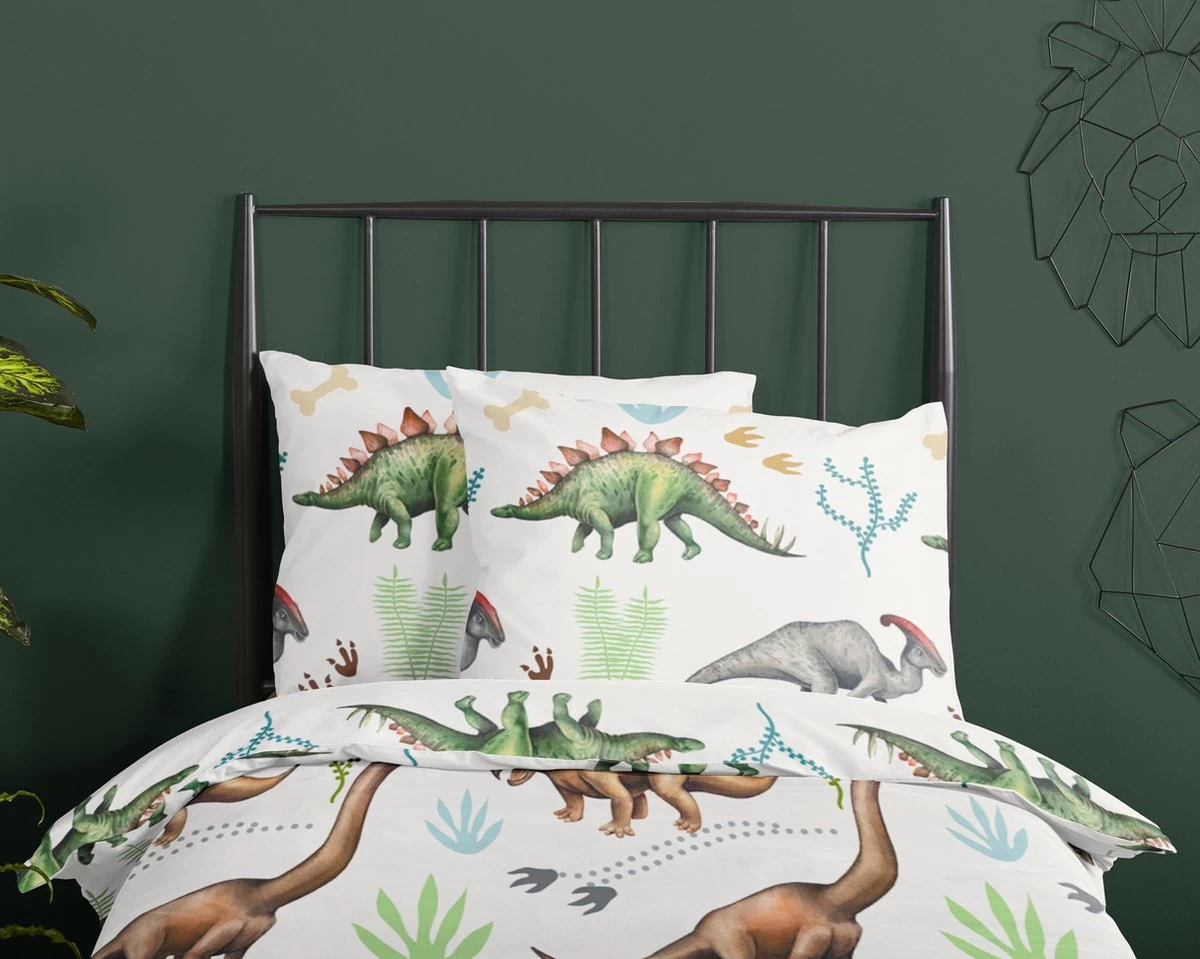 Good Morning Kids Dekbedovertrek Dino-Ledikant (100 X 135 Cm) - Afbeelding 2