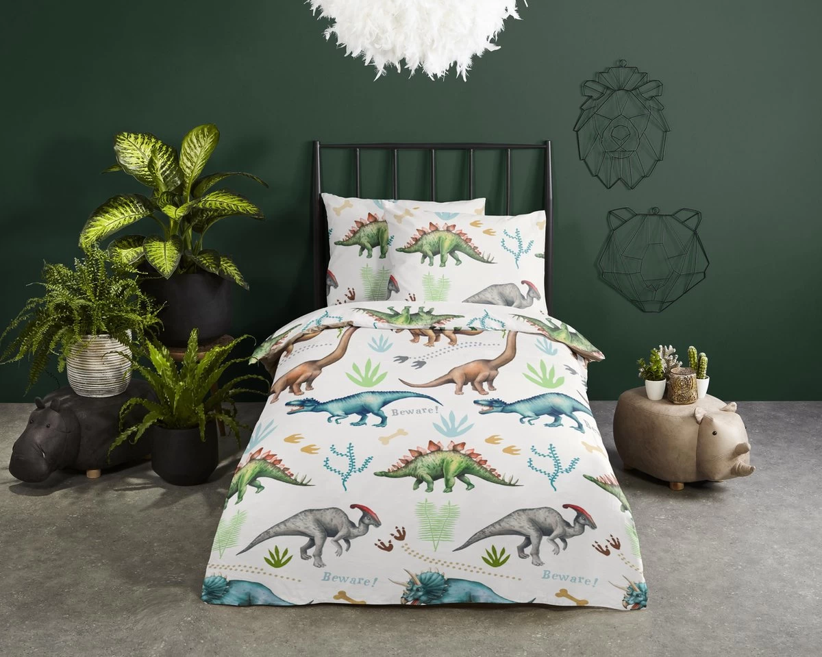 Good Morning Kids Dekbedovertrek Dino-Ledikant (100 X 135 Cm) - Afbeelding 3