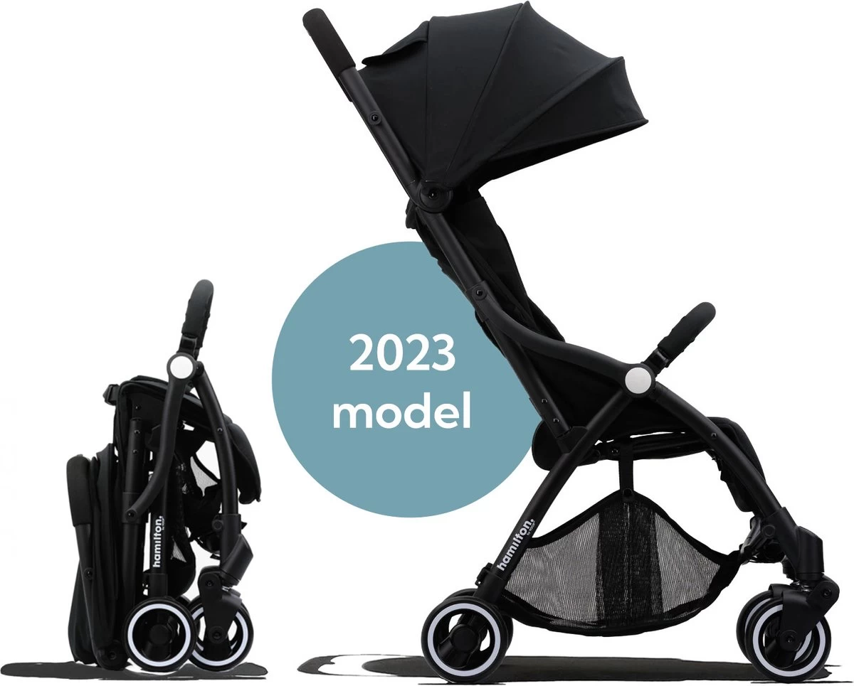 Hamilton By Yoop S1 Plus Buggy – Nieuw En Hoger 2023 Model – Premium Budget Stroller Met One Hand Folding Technologie – Zwart/Antraciet – Lichte, Verstelbare En Wendbare Kinderwagen Met Vele Gemakken