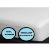 Princessmatras Beschermer-Waterdicht PU-Molton -flanel-100% Katoen Antibacteriëel-Rondom Elastiek-Baby-Junior-70x140-cm Wit