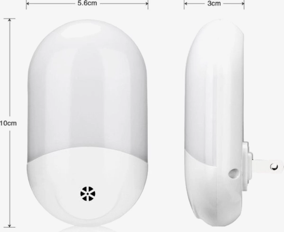 LED-nachtlampje Plug-in/stopcontact – Nachtlampje Met Dag En Nacht Sensor – Werkt Op Stroom – Warmlicht – Voor In De Baby/kinder Kamer - Afbeelding 5