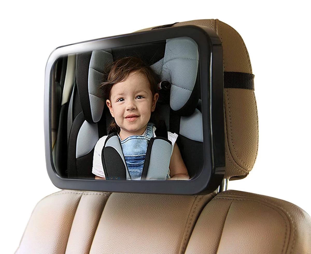 Merkloos Achterbank Spiegel Voor Baby & Kind - Auto Accessoires - Shatterproof - Zwarte A3 Verstelbare Monitor