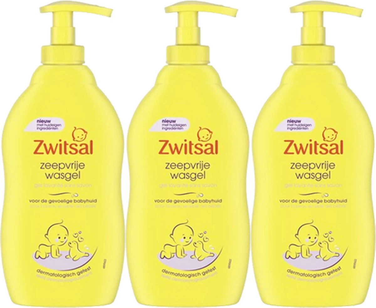 Zwitsal Baby - Zeepvrije Wasgel - 3 X 400ml - Voordeelverpakking - Afbeelding 3