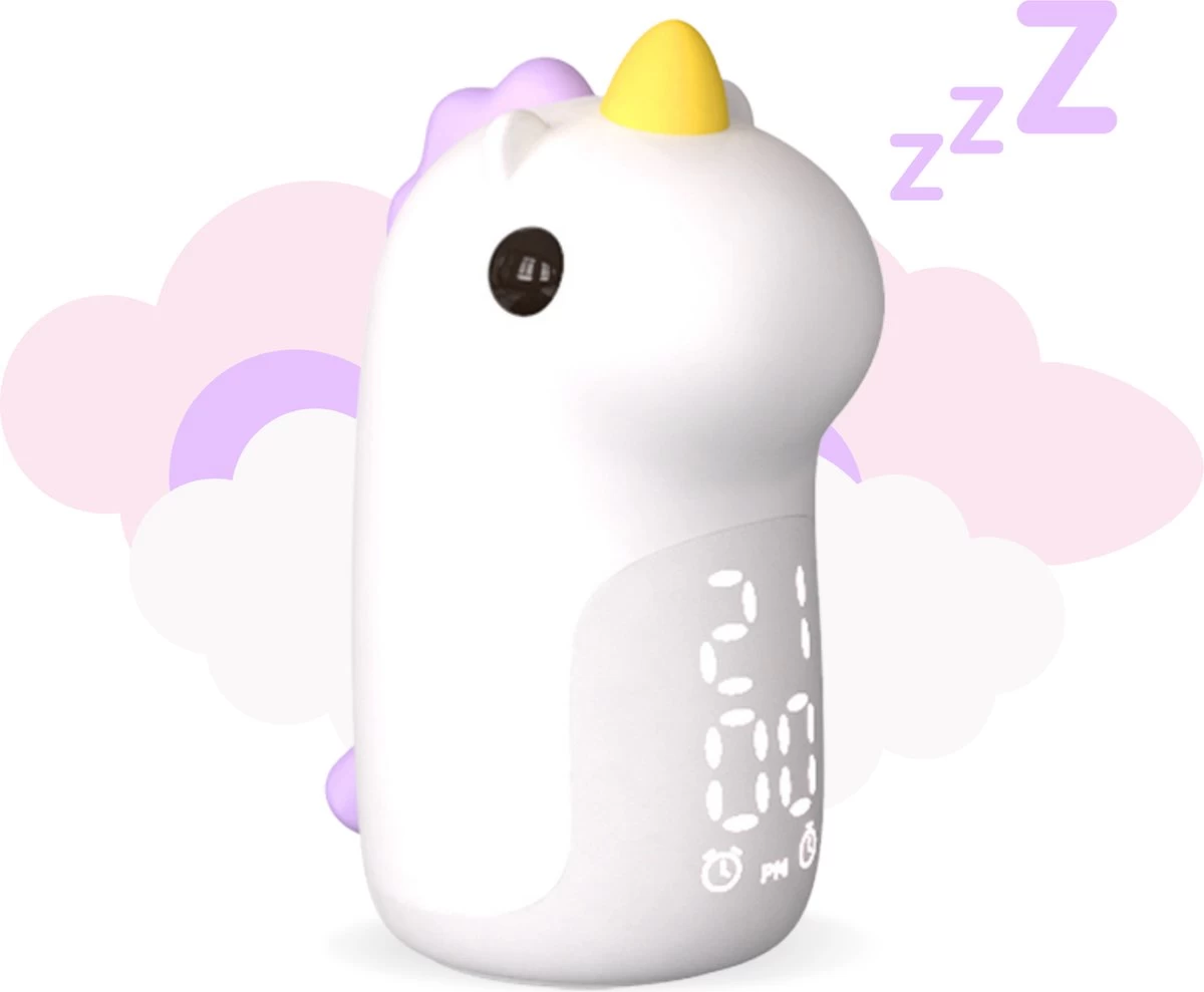 Unicorn Slaaptrainer - Eenhoorn Kinderwekker - Nachtlampje - Dream Purple