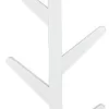 Wandkapstok Boomstam Tak Design - Hangende Muurkapstok - 125 Cm Hoog - 10 Haken - Wit