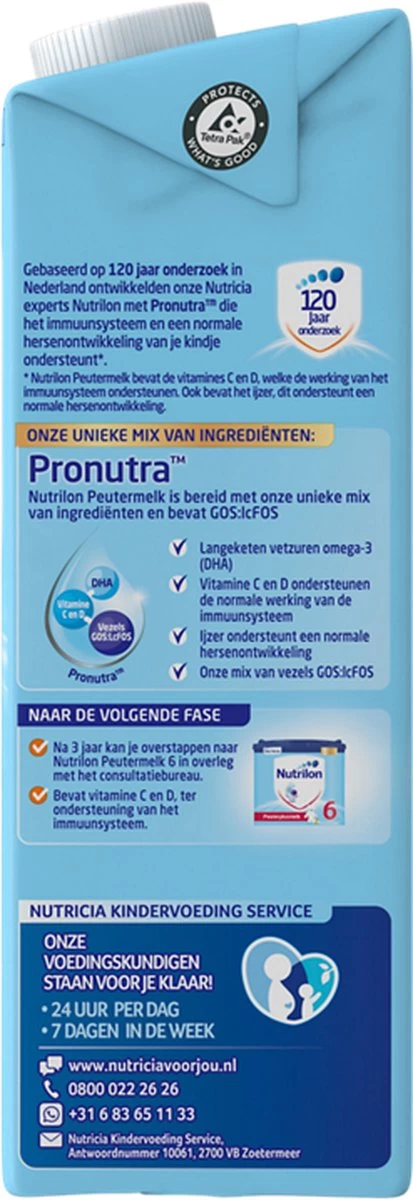 Nutrilon 5 Peutermelk Kant & Klaar - Van 2 Tot 3 Jaar - 4 X 1L - Afbeelding 2