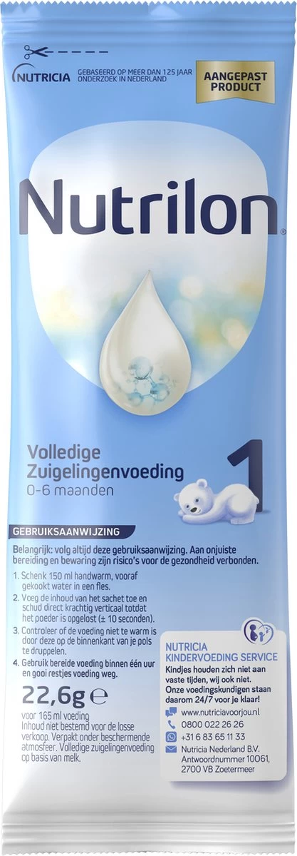 Nutrilon 1 Volledige Zuigelingenvoeding – Flesvoeding Vanaf De Geboorte – 3 Sachets - Afbeelding 2