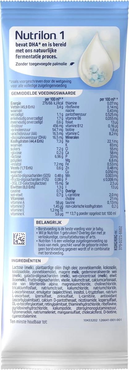 Nutrilon 1 Volledige Zuigelingenvoeding – Flesvoeding Vanaf De Geboorte – 3 Sachets - Afbeelding 3