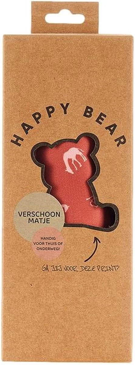 HappyBear | Verschoonmatje - Savanna | 50cm X 70cm | Handig Voor Onderweg | Compact En Licht Van Gewicht | Waterdichte Toplaag - Afbeelding 2