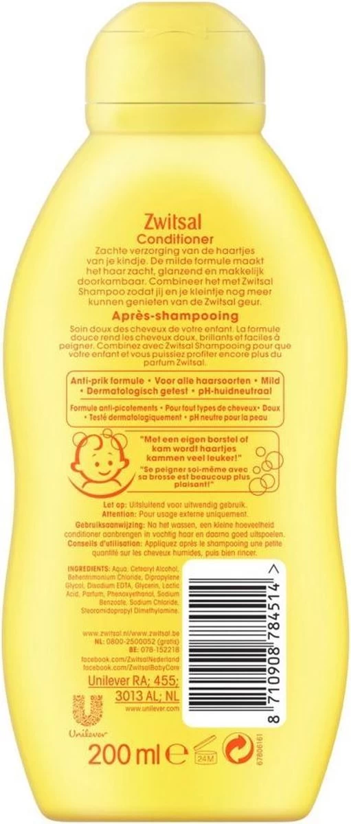 Zwitsal Conditoner - 6 X 200 Ml - Voordeelverpakking - Afbeelding 4