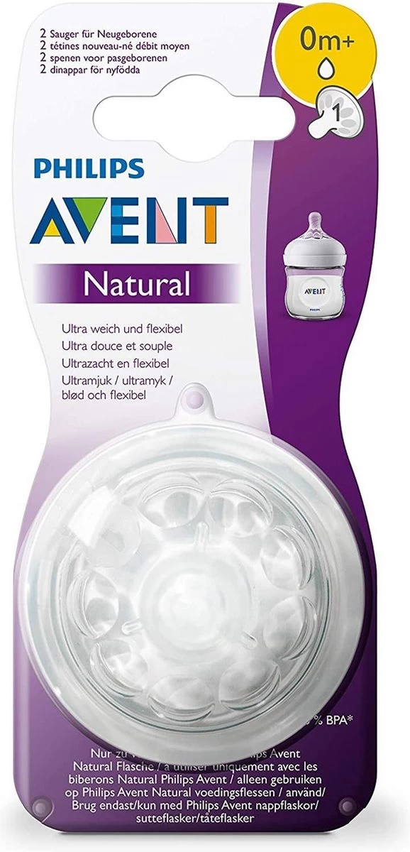 Philips Avent SCF041/27 Natural Speen - 0m+ - 2stuks - Afbeelding 6