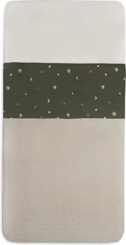 Jollein Baby Laken Wieg 75x100cm Stargaze - Leaf Green