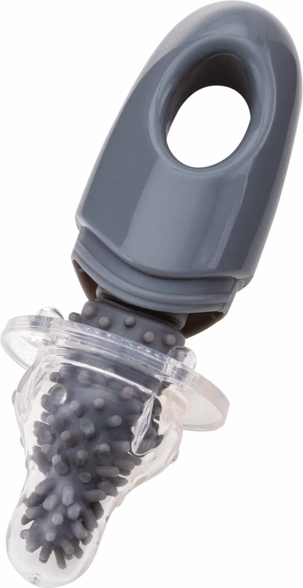 Nuby - Silicone Flessenborstel Met Houder - Grijs - Afbeelding 2